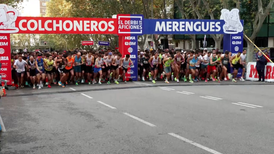 Imágenes de la salida de la carrera en pleno centro de Madrid