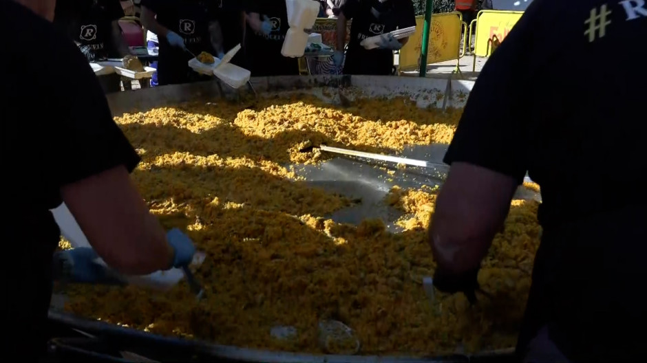 Paella gigante en Valencia