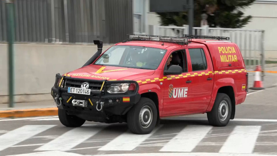 Vehículo de la UME en Valencia