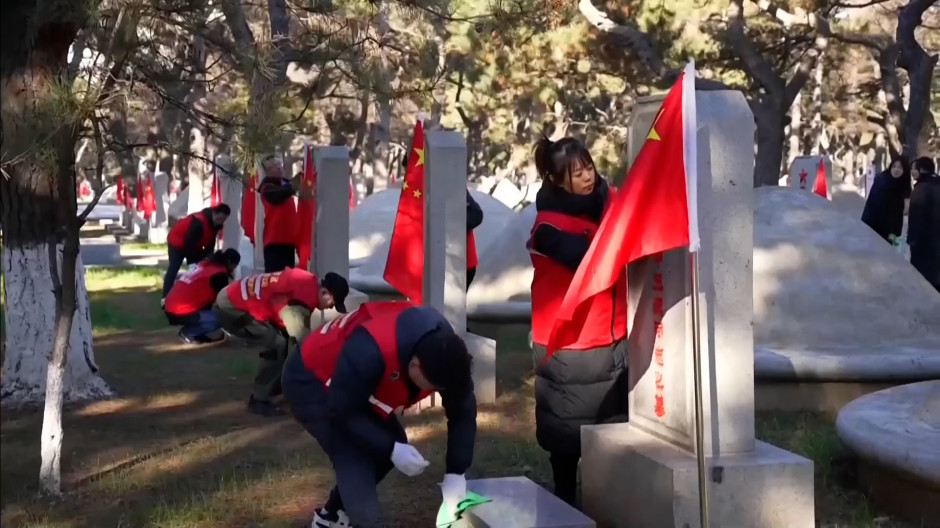 Imágenes del cementerio de Shenyan, en China