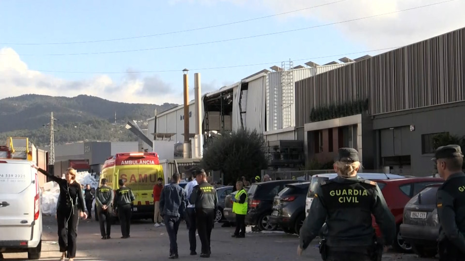 Imágenes de la nave siniestrada tras la explosión