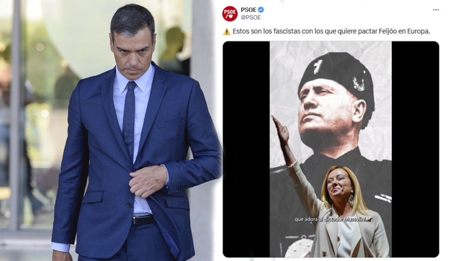 El cambio de posición del Gobierno de Sánchez respecto a Meloni: de llamarla fascista a condecorarla