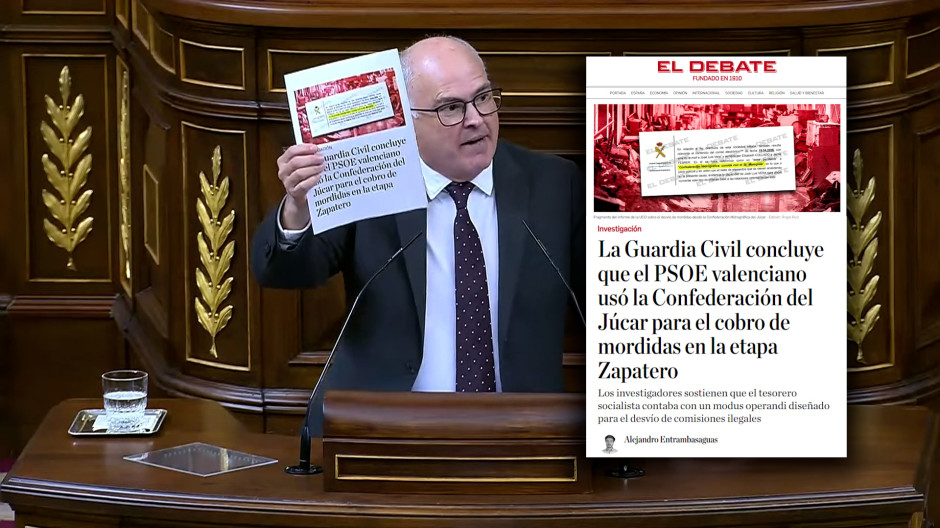 El PP utiliza en el Congreso las investigaciones de El Debate sobre las mordidas de la Confederación del Júcar