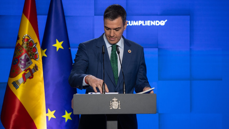 El presidente del Gobierno, Pedro Sánchez