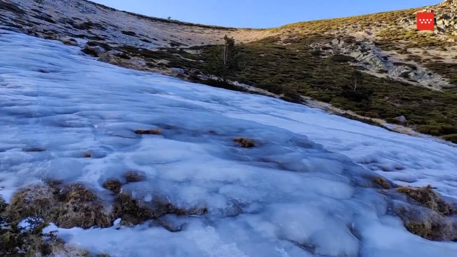 Hielo en la Sierra de Guadarrama (vertiente de Madrid)