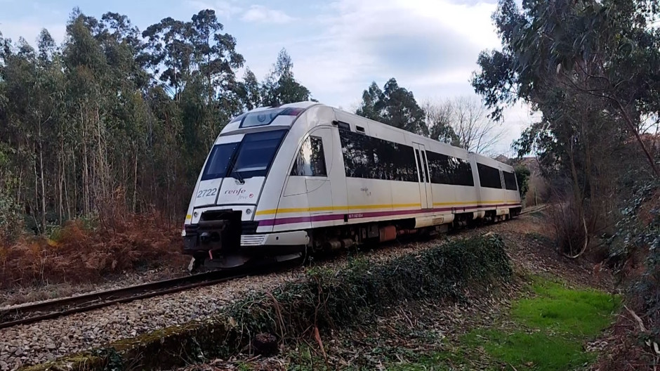 El tren que arrolló a dos caballos en Foz