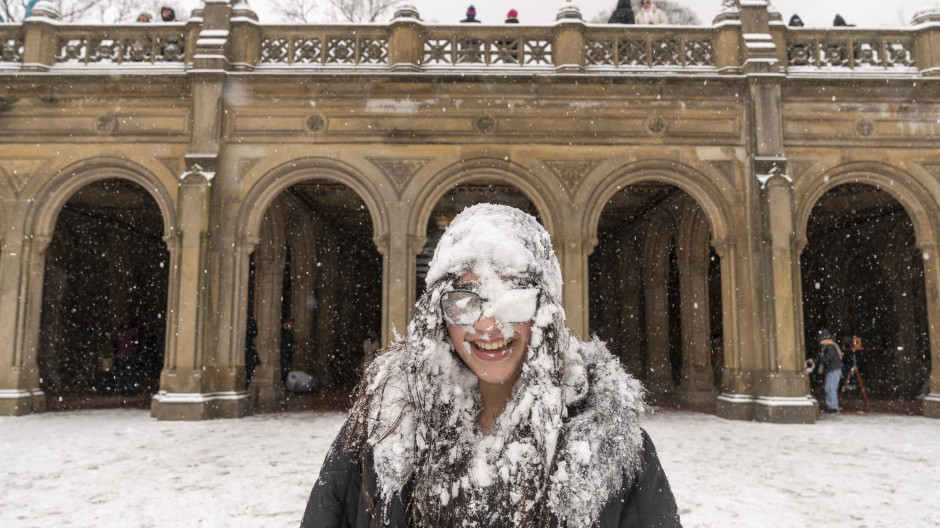 Estadounidense cubierta de nieve