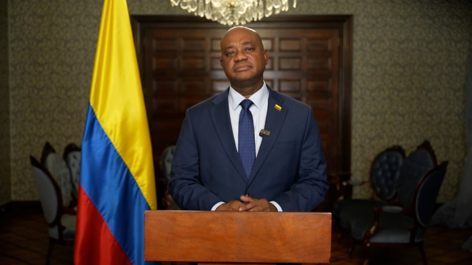 El canciller colombiano, Luis Gilberto Murillo