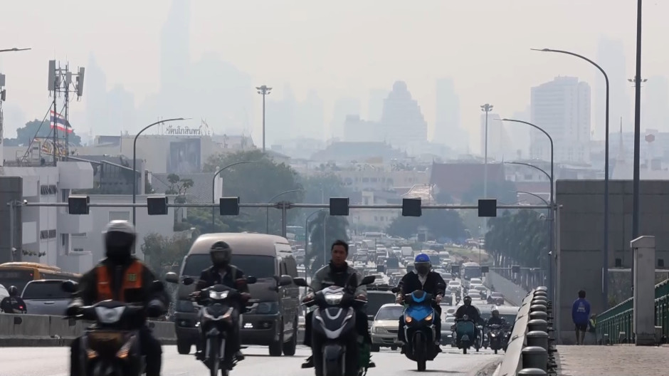 Contaminación visible en la ciudad de Bangkok