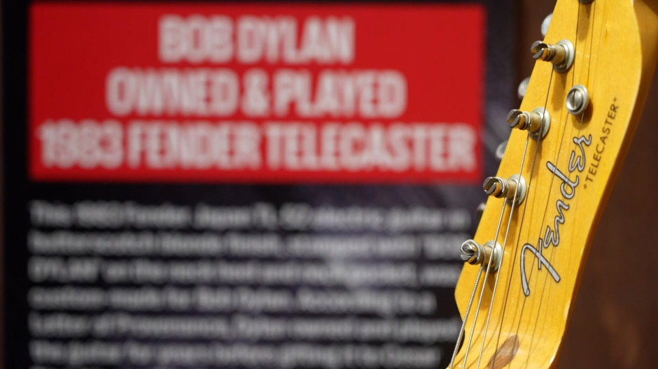 Una de las guitarras que saldrá a subasta de Bob Dylan