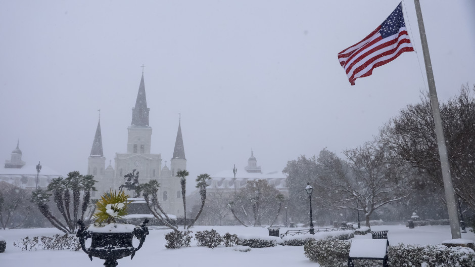 Nieve en Nueva Orleans