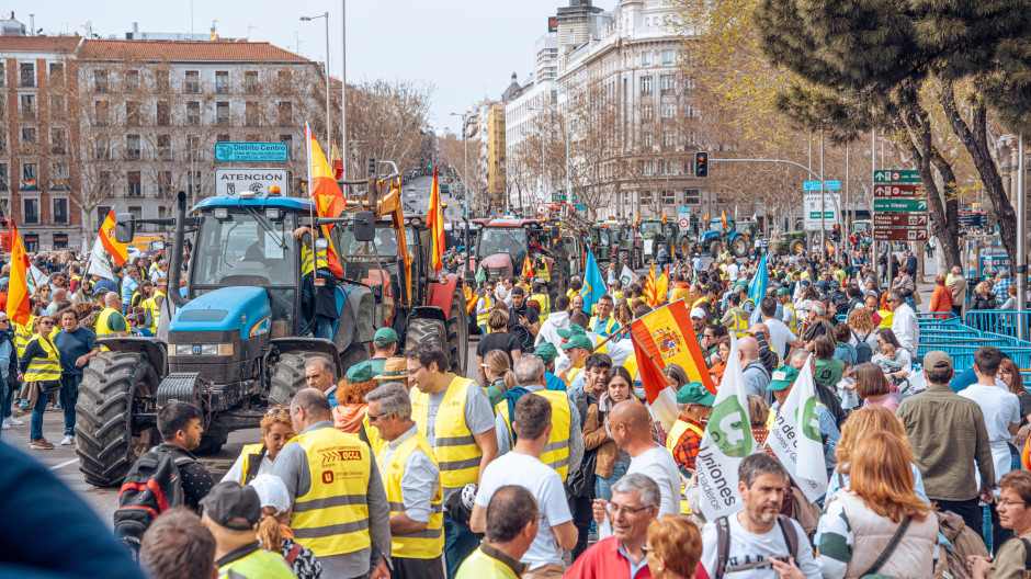 Los agricultores vuelven a manifestarse en Madrid