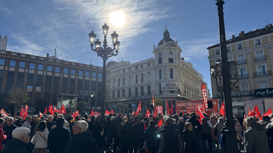 Manifestación de los sindicatos en Madrid