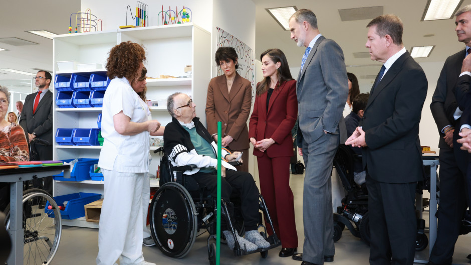 Los Reyes, este miércoles, en el Hospital Nacional de Parapléjicos de Toledo