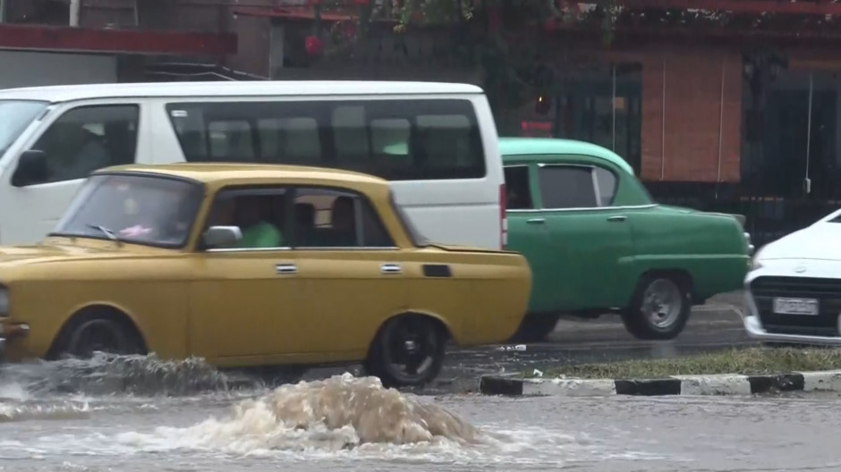 Calles de La Habana inundadas por las fuertes lluvias
