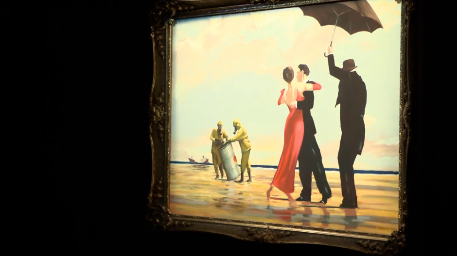 El cuadro Crude Oil (Vettriano) de Banksy