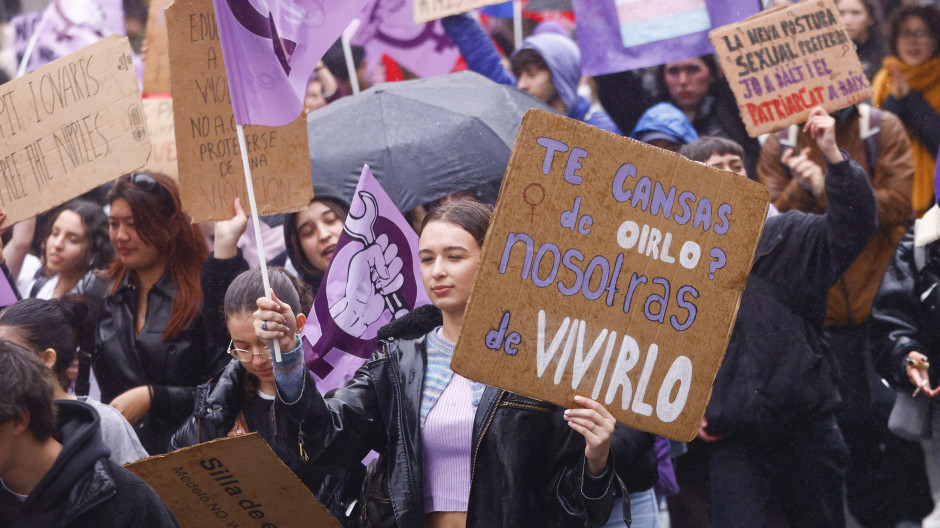 Manifestación del 8M por el Día de la Mujer desde Madrid, en directo