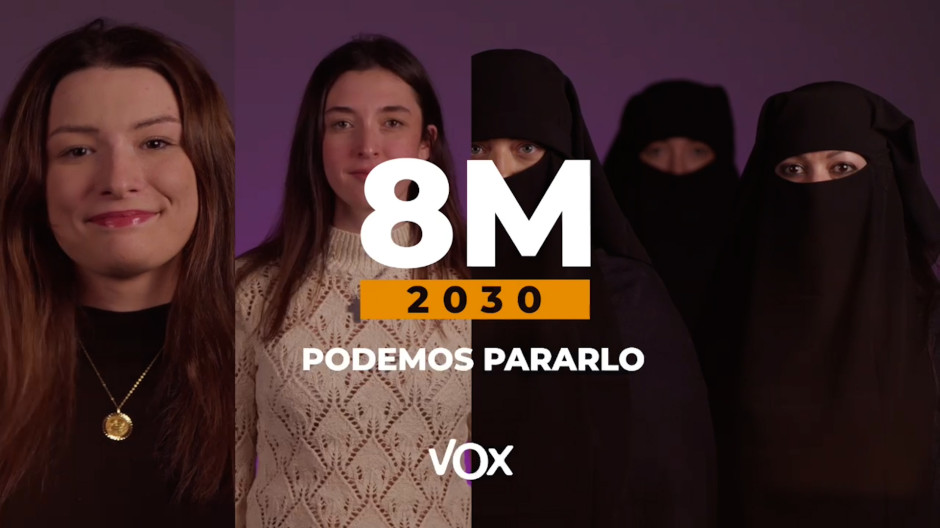 Vox lanza una campaña por el 8M para alertar de las consecuencias de la islamización: «Nos engañan»