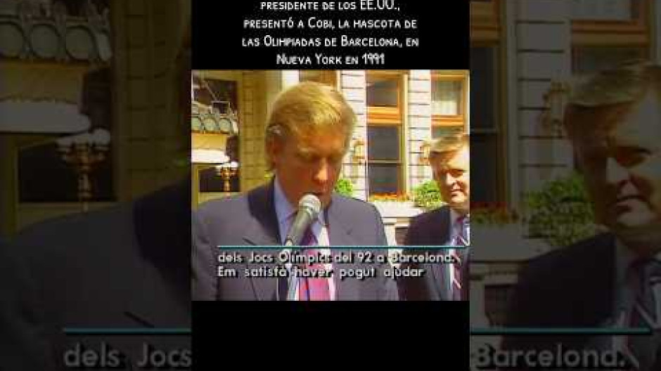 Presentación de Cobi, la mascota de los Juegos Olímpicos de Barcelona 92, por Trump
