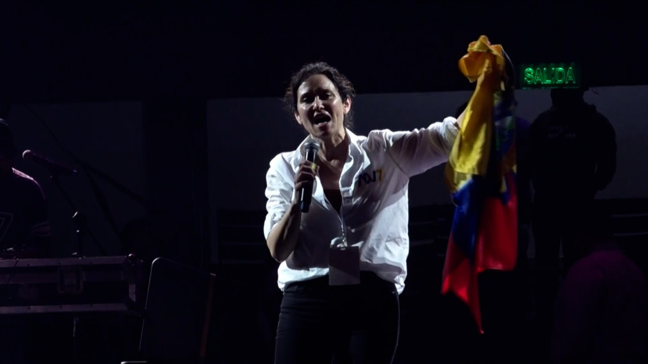 La presidenta de la Comunidad de Madrid, Isabel Díaz Ayuso en Ecuador