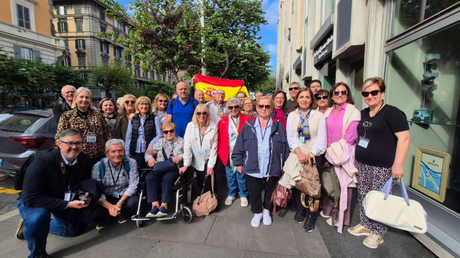 El grupo de peregrinos valencianos en Roma
