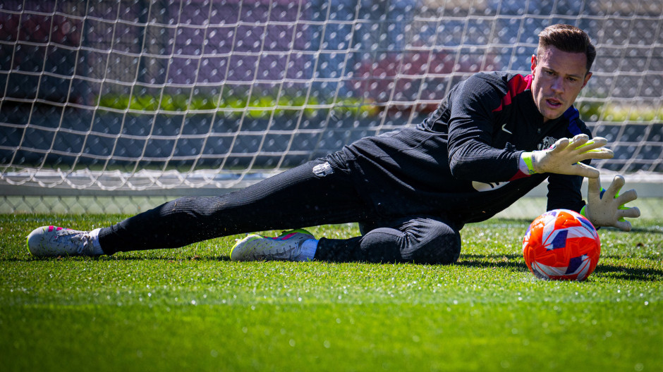 FC Barcelona completa su última sesión de entrenamiento en La Cartuja antes de la final de Copa, en directo