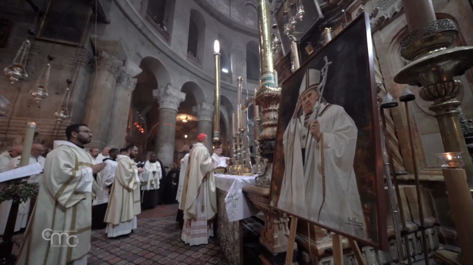 El Santo Sepulcro de Jerusalén celebra una misa por el alma de Francisco