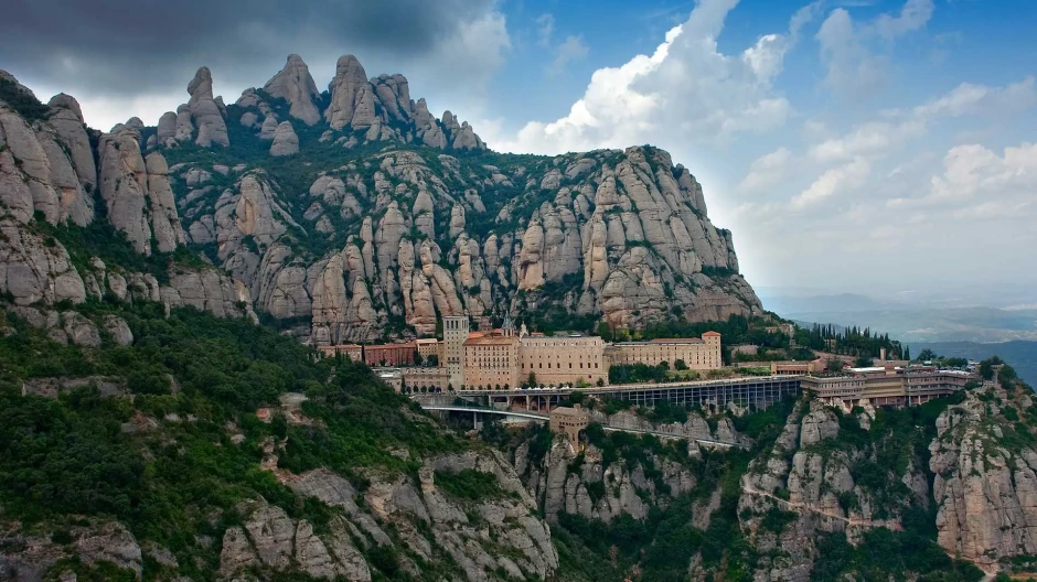 Vista de la montaña de Montserrat