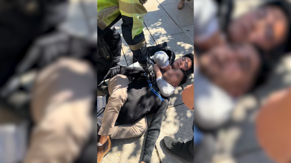 Un turista chino retiene a un ladrón de origen magrebí con un 'mataleón'