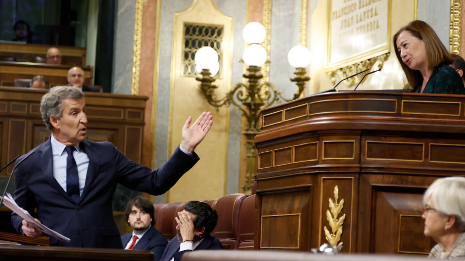Armengol silencia a Feijóo en el Congreso durante el debate de la Ley de  Amnistía