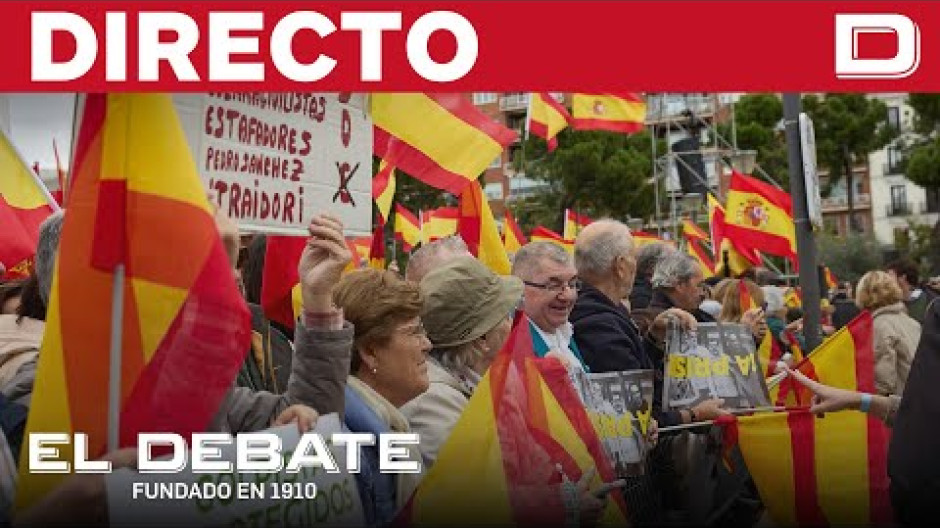 DIRECTO | Otra protesta multitudinaria para pedir la dimisión de Sánchez en Madrid