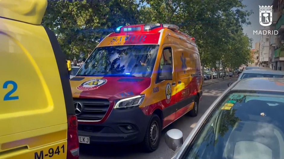 Ambulancia en el lugar del suceso