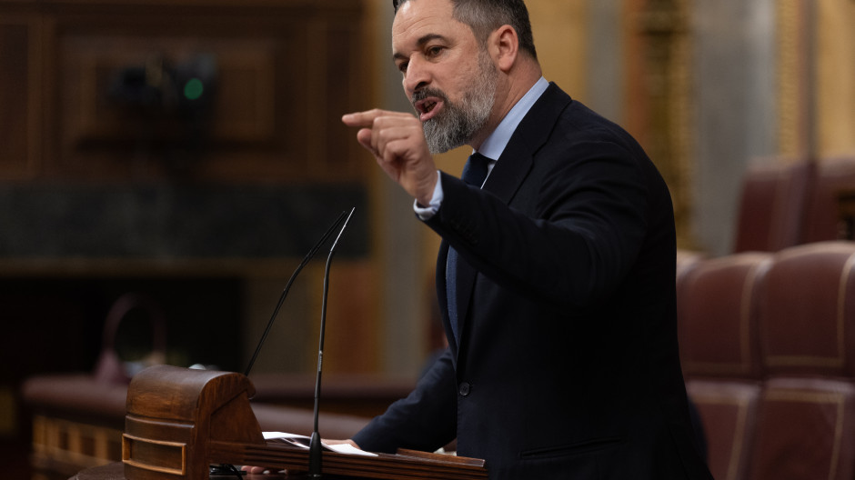 El líder de Vox, Santiago Abascal