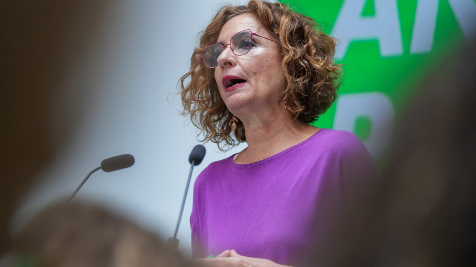 La vicesecretaria general del PSOE, secretaria general del PSOE de Andalucía, vicepresidenta primera y ministra de Hacienda, María Jesús Montero