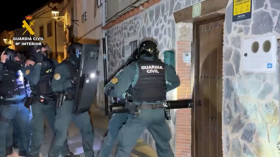 Actuación de la Guardia Civil desmantelando un grupo criminal