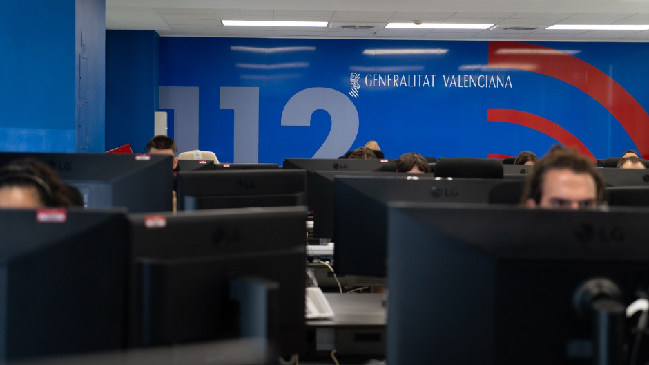 Sala del 112 en la Comunidad Valenciana. GVA 23/6/2023
