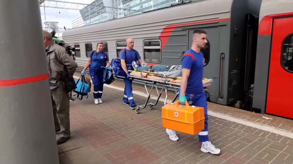 Descarrila un tren en Rusia tras el colapso de un puente