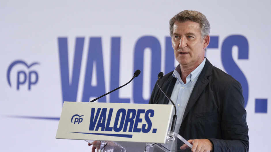 El presidente del Partido Popular, Alberto Núñez Feijóo