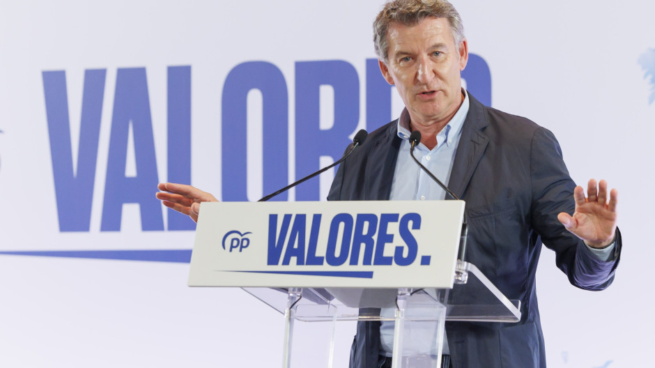 El presidente del Partido Popular, Alberto Núñez Feijóo
