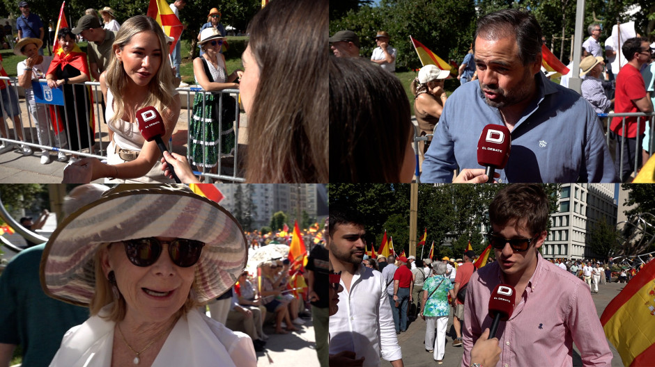 Irangu G. Vergara en la manifestación del PP «Mafia o democracia»