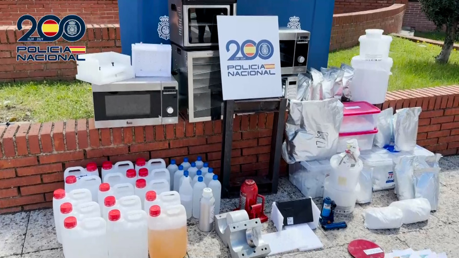 Material incautado por la Policía Nacional
