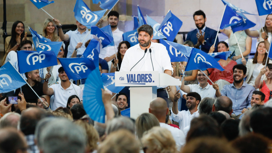El presidente del Partido Popular (PP) en la Región de Murcia, Fernando López Miras