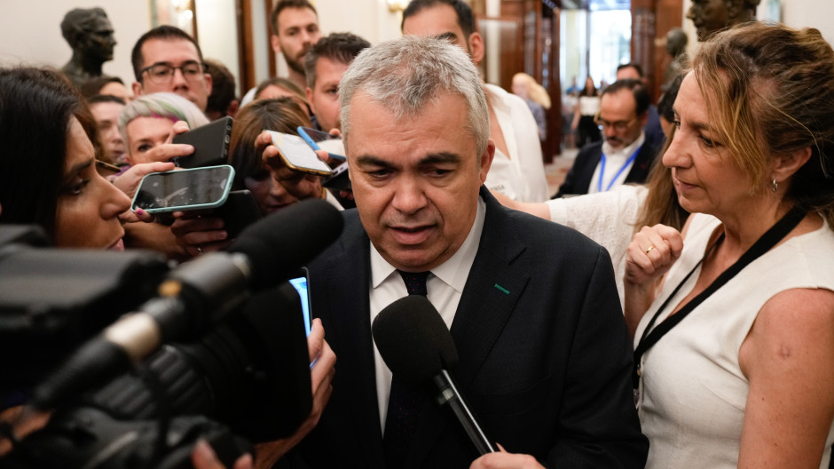 El secretario de Organización del PSOE, Santos Cerdán, a su llegada al Congreso