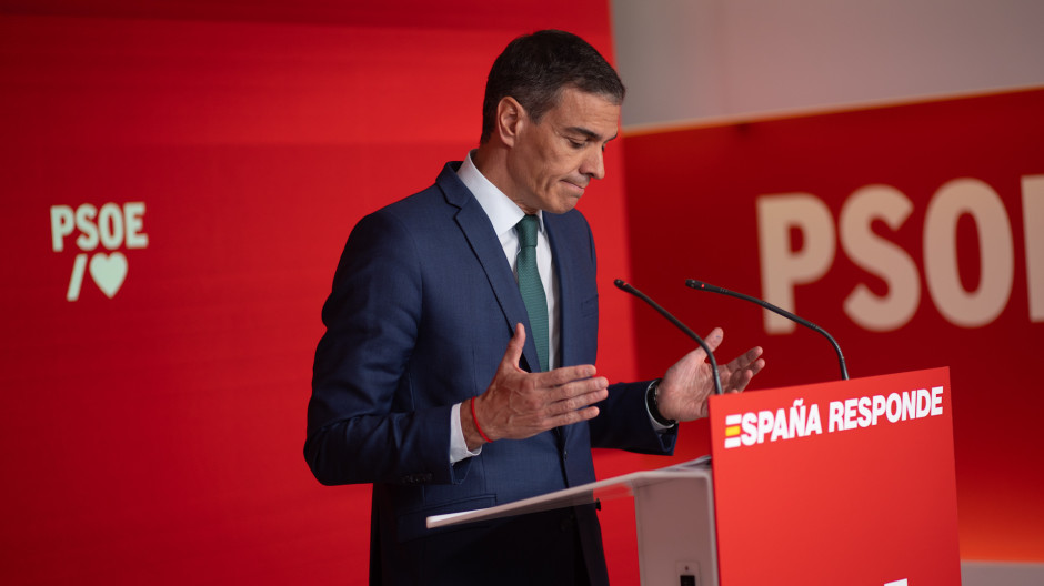 Las prisas de Sánchez por terminar la rueda de prensa: «Son las 17h y no he comido»