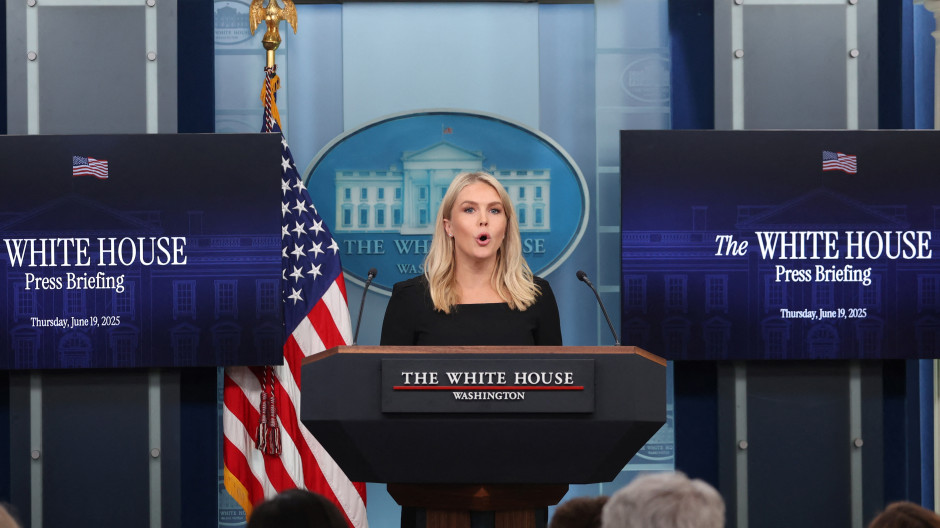 Karoline Leavitt, portavoz de la Casa Blanca de Donald Trump