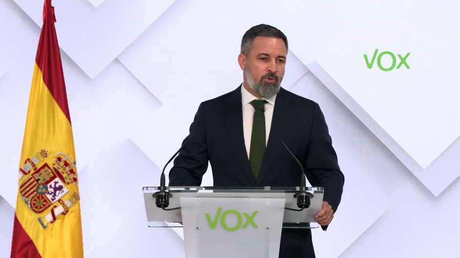El líder de Vox, Santiago Abascal