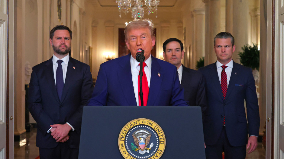 El presidente Donald Trump durante su comparecencia desde la Casa Blanca