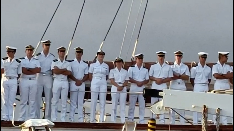 La Princesa de Asturias en el Juan Sebastián de Elcano