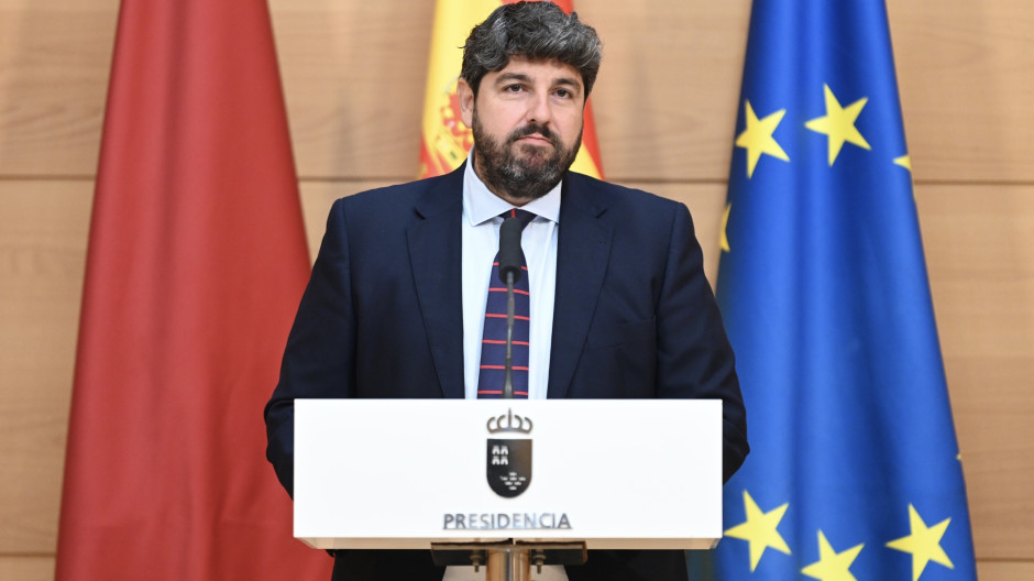 El presidente de la Región de Murcia, Fernando López Miras