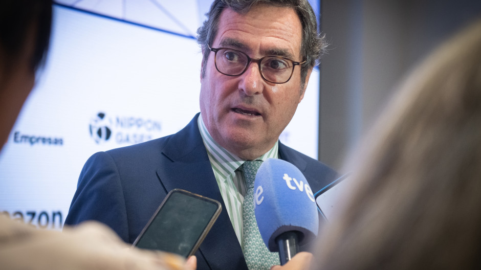 El presidente de la CEOE, Antonio Garamendi